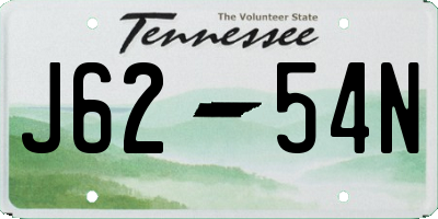TN license plate J6254N