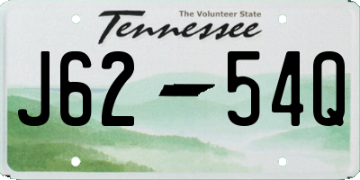 TN license plate J6254Q