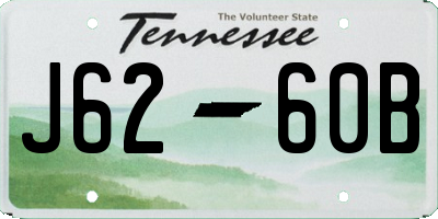 TN license plate J6260B