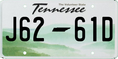 TN license plate J6261D