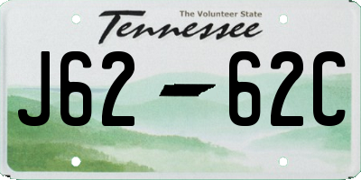TN license plate J6262C