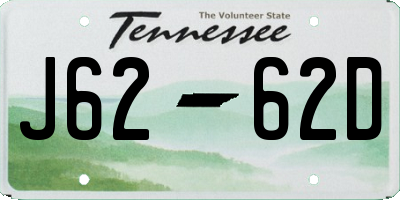 TN license plate J6262D