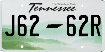 TN license plate J6262R