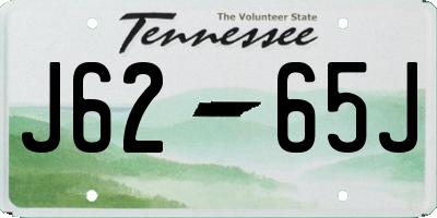 TN license plate J6265J