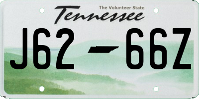TN license plate J6266Z