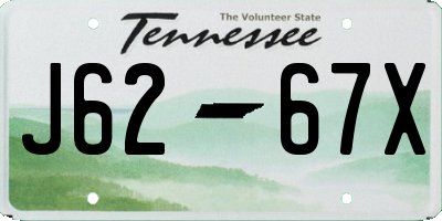 TN license plate J6267X