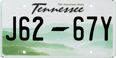 TN license plate J6267Y