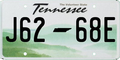 TN license plate J6268E