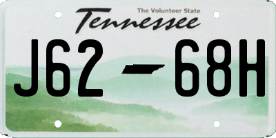 TN license plate J6268H