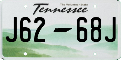 TN license plate J6268J