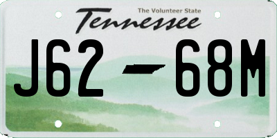 TN license plate J6268M