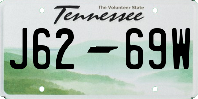 TN license plate J6269W