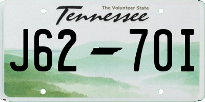 TN license plate J6270I