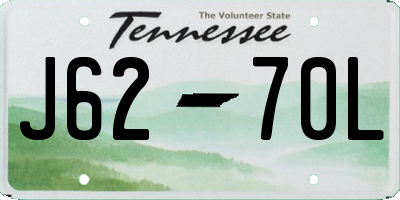 TN license plate J6270L