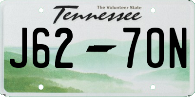 TN license plate J6270N