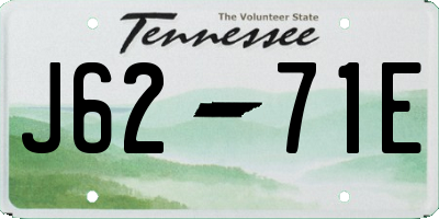 TN license plate J6271E