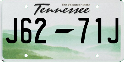 TN license plate J6271J