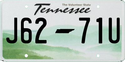 TN license plate J6271U