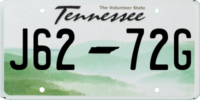 TN license plate J6272G