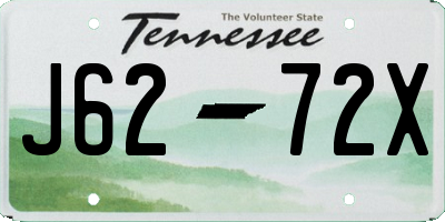 TN license plate J6272X