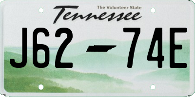 TN license plate J6274E