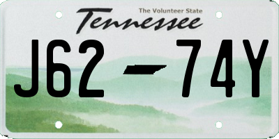 TN license plate J6274Y