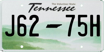 TN license plate J6275H
