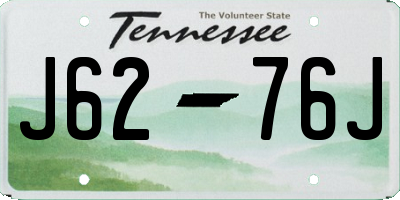 TN license plate J6276J