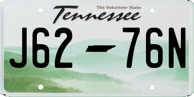 TN license plate J6276N