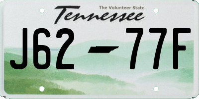 TN license plate J6277F