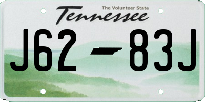 TN license plate J6283J