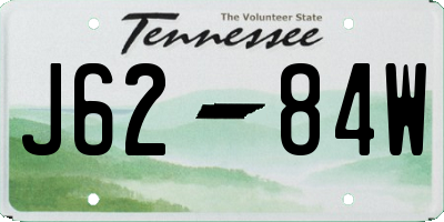TN license plate J6284W