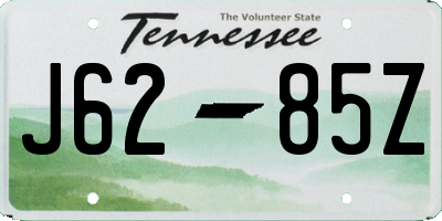 TN license plate J6285Z