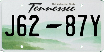 TN license plate J6287Y