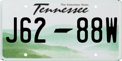 TN license plate J6288W