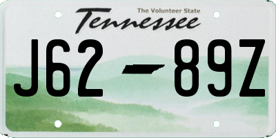 TN license plate J6289Z
