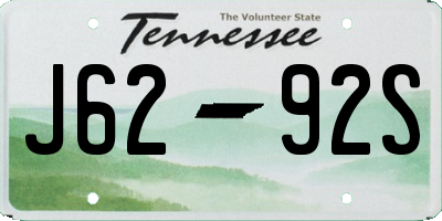 TN license plate J6292S