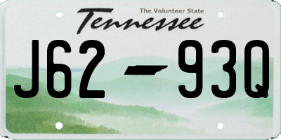 TN license plate J6293Q