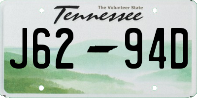 TN license plate J6294D