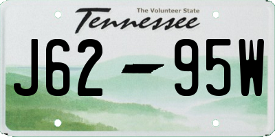 TN license plate J6295W