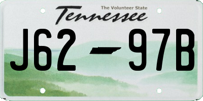 TN license plate J6297B