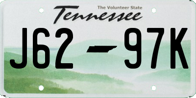 TN license plate J6297K