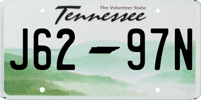 TN license plate J6297N