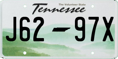 TN license plate J6297X