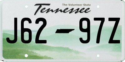 TN license plate J6297Z
