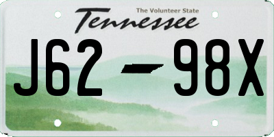 TN license plate J6298X