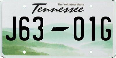 TN license plate J6301G
