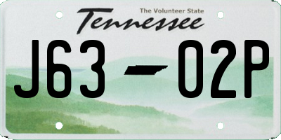 TN license plate J6302P