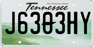 TN license plate J6303HY