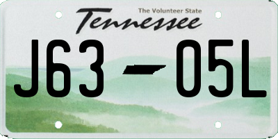 TN license plate J6305L